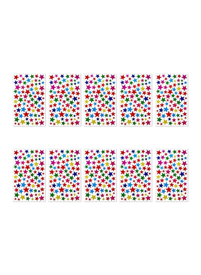 نيبمينينت طقم ملصقات على شكل نجوم مكون من 10 أوراق 6.14 x 3.74بوصة - Image 1