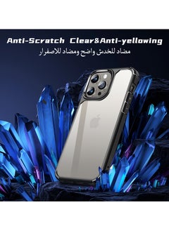 UCHUANG iPhone 15 Pro Max Case Clear Cover Ultra Thin Silicone Shockproof Hard Back Cases Transparent Protective Slim Phone Case for Apple iPhone 15 Pro Max - Black  - Image 3