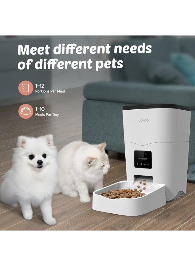 Automatic Cat Feeder, 3L Pet Food Dispenser for Cats Dogs, Timed Cat Feeder, WiFi & App Control, Timer Setting, Voice Record, Dry Food Feeder Automatic Pet Feeder with Portion Control - Image 3