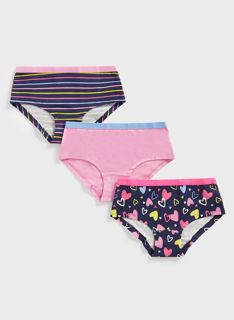 mothercare Heart Hipster Briefs - 3 Pack