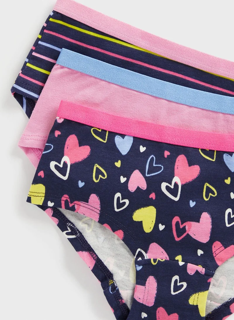 mothercare Heart Hipster Briefs - 3 Pack