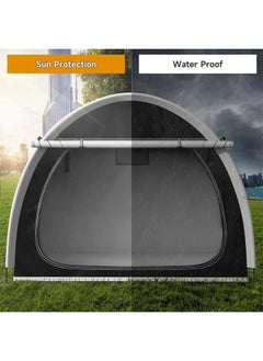 L&E Bike Storage Tent, Outdoor Bike Cover Storage Shed for 4 Bikes Portable Foldable Garage/Garden Storage Tent Waterproof Oxford Shelter for Motorcycle,Bicycle,Camping(Black)  - Image 4