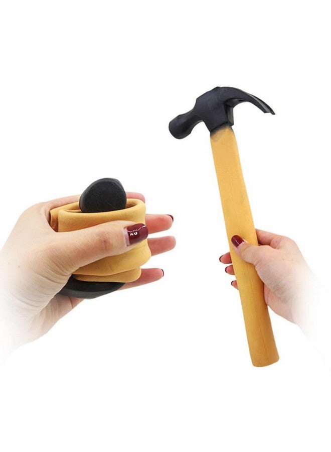 BESTOYARD Hammer Toy Funny Rubber for Halloween Party Props, Cosplay Accessories, Dress-up Fake Hammer for Pretend Play and Photo Decoration 11.22 * 4.92 * 0.78inch - Image 4
