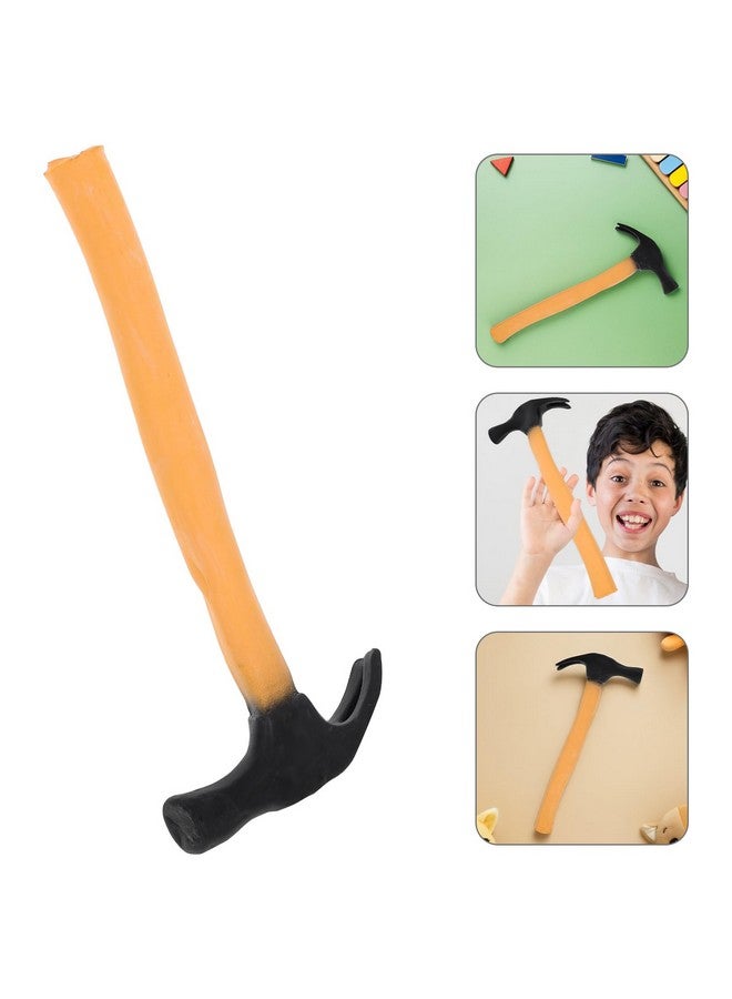 BESTOYARD Hammer Toy Funny Rubber for Halloween Party Props, Cosplay Accessories, Dress-up Fake Hammer for Pretend Play and Photo Decoration 11.22 * 4.92 * 0.78inch - Image 3