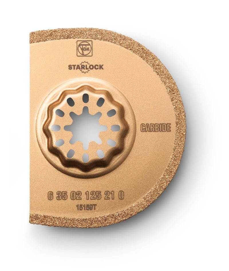 Fein Starlock Carbide Segmented Saw Blade - Precise Tile Grout Removal, Plaster Cutting and Porous Concrete Work, Extra Thin Version, 2-15/16" Diameter, 3/64" Kerf - 63502125210 - Image 1