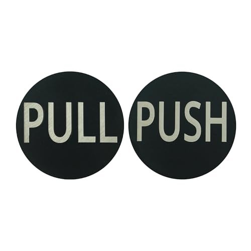 Brixwell RIS2MBL Round Push Pull Indicator Set Matte Black Finish - Image 1