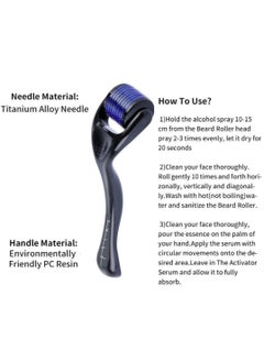 Prime Derma Face Roller 0.75 mm Beard Roller Hair Growth Titanium 540 Micro Needle Roller for Face Body Beard and Hair Growth  - Image 3
