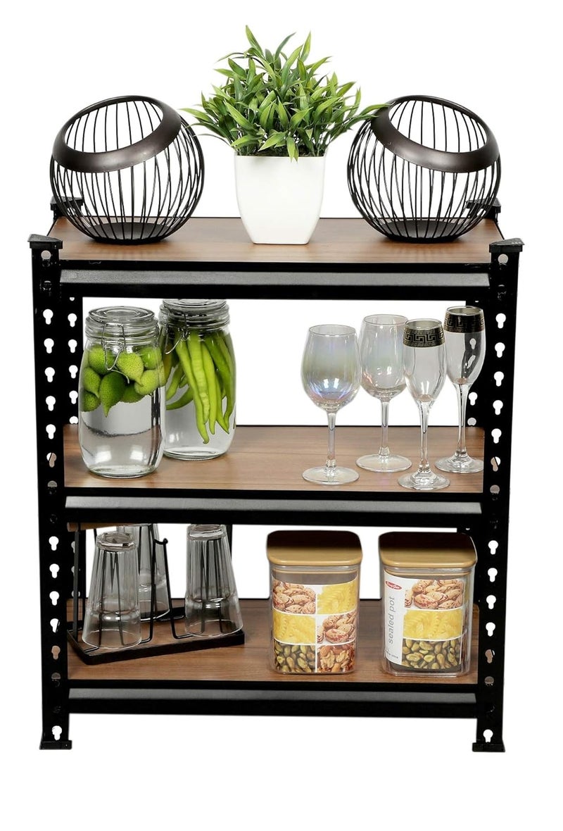 STAR WORK STAR WORK - Shelf Storage Rack Heavy Duty Steel Laminate MDF Sheet Shelving Height Adjustable Multi Use Heavy Duty Storage Racks Durable (3 -setion)[2'3"X2"X1"]  - Image 1