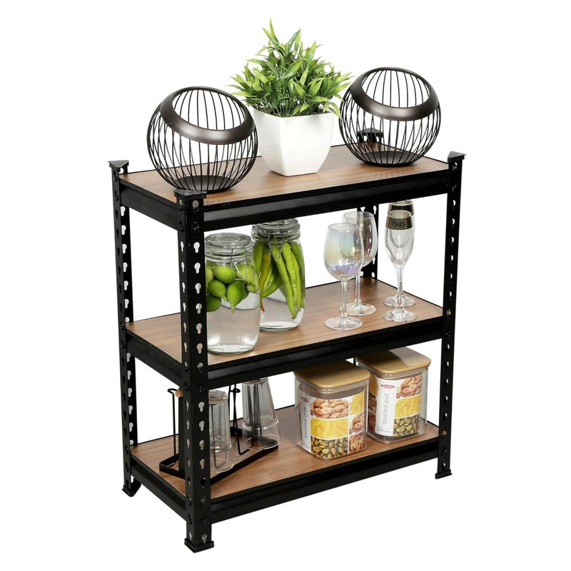 STAR WORK STAR WORK - Shelf Storage Rack Heavy Duty Steel Laminate MDF Sheet Shelving Height Adjustable Multi Use Heavy Duty Storage Racks Durable (3 -setion)[2'3"X2"X1"]  - Image 4
