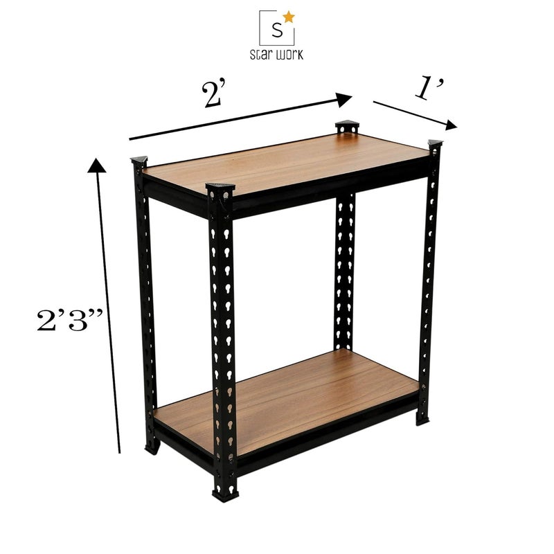 STAR WORK STAR WORK - Shelf Storage Rack Heavy Duty Steel Laminate MDF Sheet Shelving Height Adjustable Multi Use Heavy Duty Storage Racks Durable (3 -setion)[2'3"X2"X1"]  - Image 3
