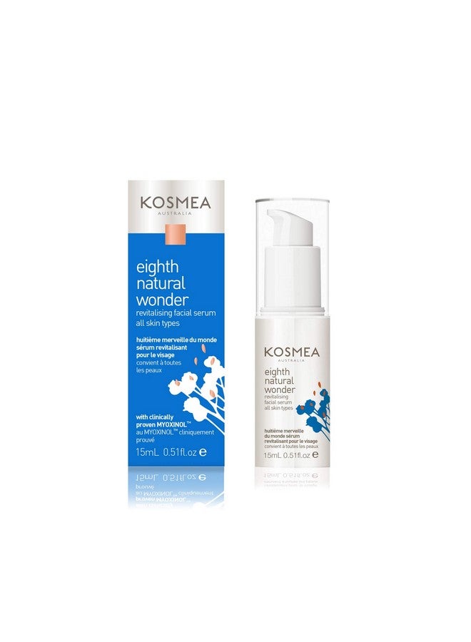 كوسميا مصل الوجه العجيب الطبيعي الثامن، أفضل مصل مضاد للشيخوخة للوجه والبشرة، يحتوي على ميوكسينال مشتق من بذور الكركديه وزيت ثمر الورد العضوي المعتمد والمزيد، 0.501 أونصة سائلة - Image 2