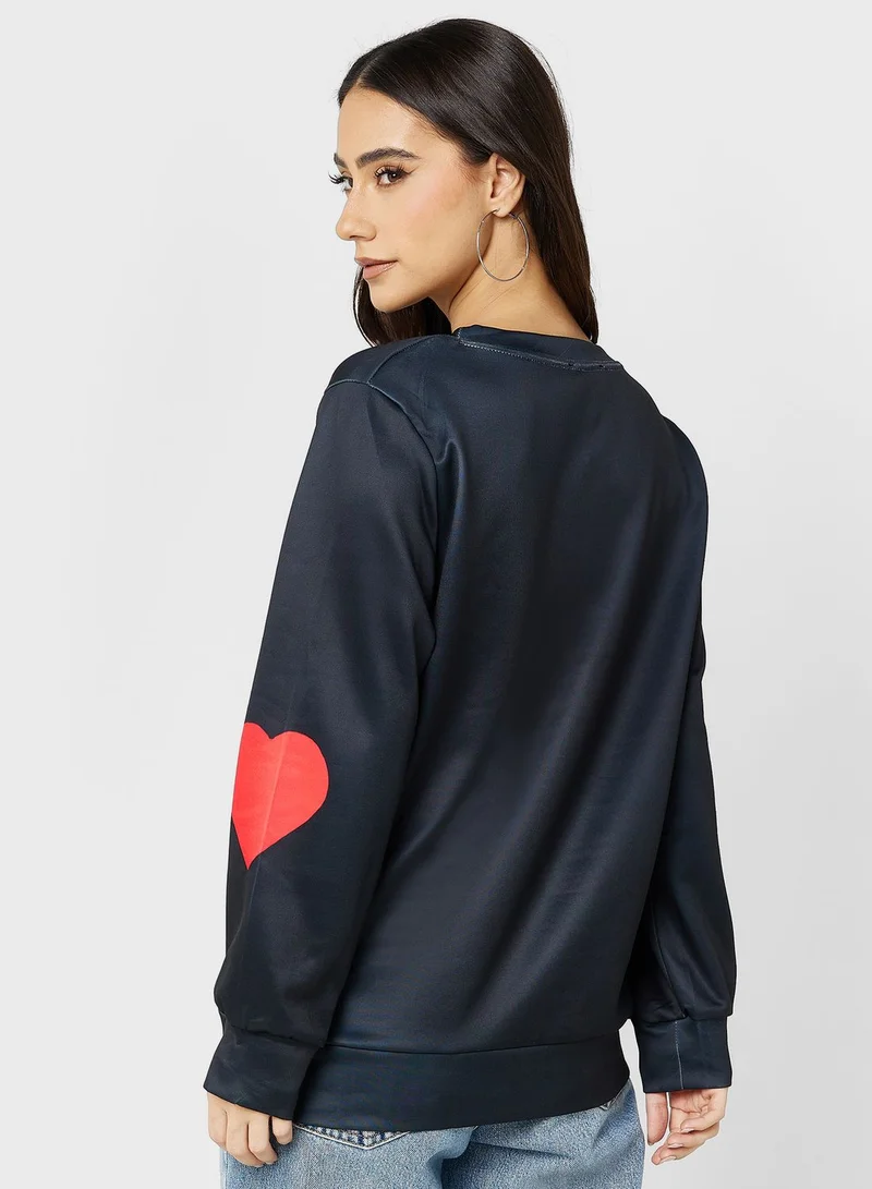 Ginger Slogan Print Sweatshirt