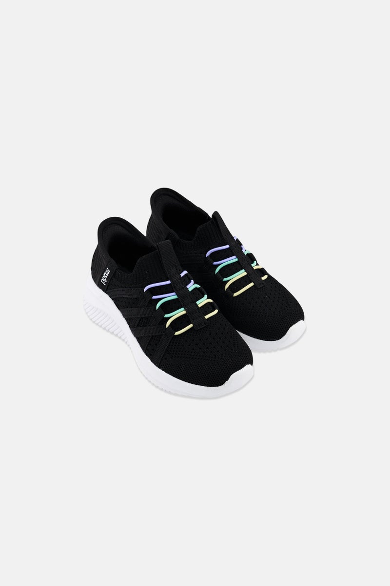 Mudd Toddlers Girl Slip On Outdoor Shoes, Black - Image 4