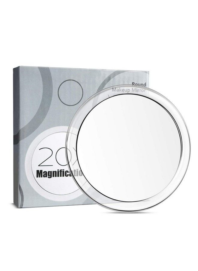 SNOWFLAKES SNOWFLAKES - 20X Magnifying Mirror Suction Cup Snowflakes 4Inches Magnified Mirror With Three Suction Cups For Easy Mounting Applying Eyeliner Tweezingblackhead Blemish Removal And More. - Image 1