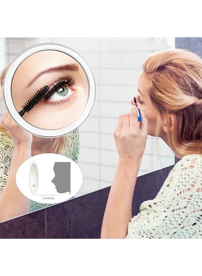 SNOWFLAKES SNOWFLAKES - 20X Magnifying Mirror Suction Cup Snowflakes 4Inches Magnified Mirror With Three Suction Cups For Easy Mounting Applying Eyeliner Tweezingblackhead Blemish Removal And More. - Image 1