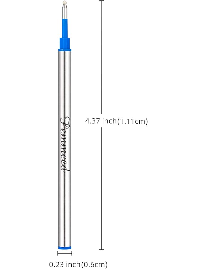 erorex Rollerball Pen Refills Work For G5 G8 Pens Parker Waterman Compatible Pen Refills Gel Ink Metal Standard Size Fine Point 0.7Mm Blue Ink Pack Of 10 - Image 2