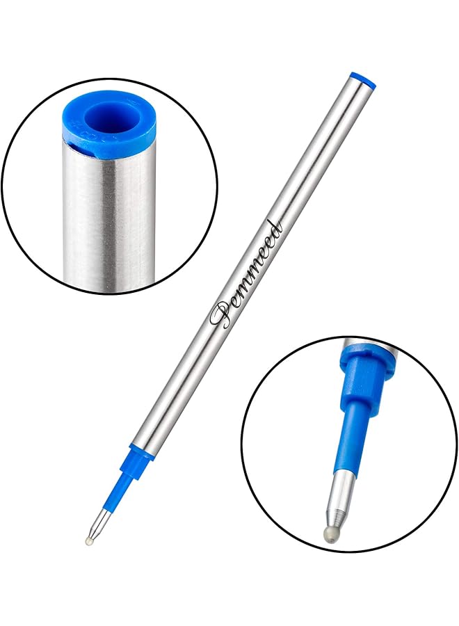 erorex Rollerball Pen Refills Work For G5 G8 Pens Parker Waterman Compatible Pen Refills Gel Ink Metal Standard Size Fine Point 0.7Mm Blue Ink Pack Of 10 - Image 3