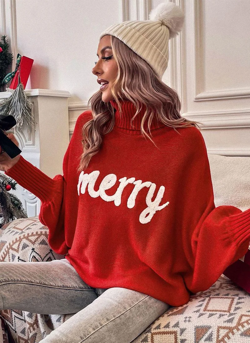 YUNIQEE Red  Typography Printed Pullover