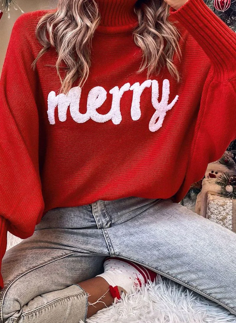 YUNIQEE Red  Typography Printed Pullover