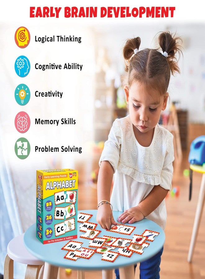 Little Berry Alphabet Early Learning Puzzle for Kids | 52 Thick Puzzle Pcs, 26 Self-Correcting 2-Pc Jigsaw Puzzles | 4 in 1 Educational Game for Toddlers, Ages 3+ | Gifting, Preschool & Montessori Toy - Image 4