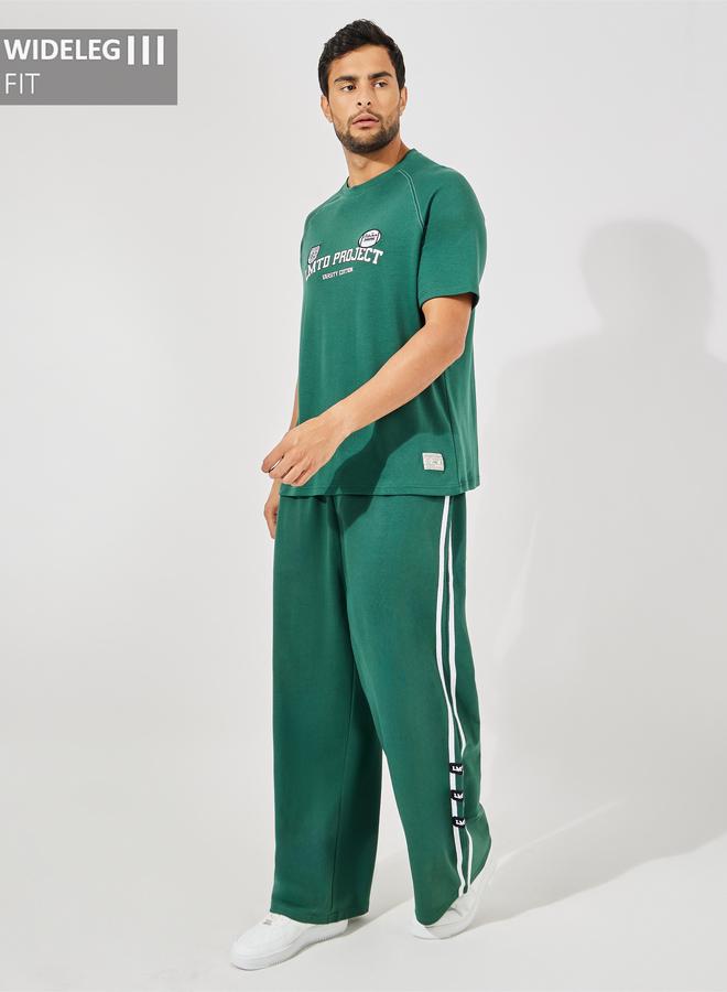 Styli Styli Premium Varsity Print Oversized T-Shirt and Wide Leg Joggers Co-Ords - Image 1