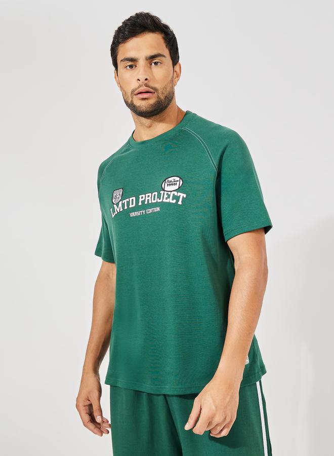 Styli Styli Premium Varsity Print Oversized T-Shirt and Wide Leg Joggers Co-Ords - Image 2