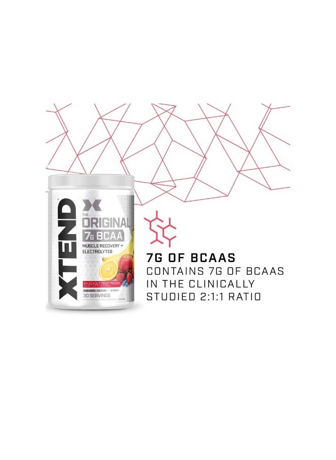 XTEND Xtend The Original 7G BCAA Muscle Recovery + Electrolytes, Knockout Fruitpunch Flavor - 30 Servings  - Image 2