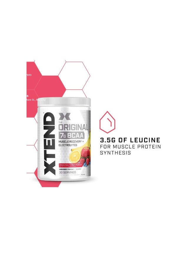 XTEND Xtend The Original 7G BCAA Muscle Recovery + Electrolytes, Knockout Fruitpunch Flavor - 30 Servings  - Image 3