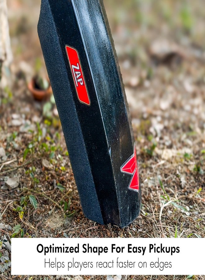 زاب مضرب كريكيت احترافي من ZAP: مصنوع من خشب الصفصاف الكشميري الفاخر مع مقبض ماص للصدمات لتدريبات احترافية على صد الكرات (أسود) - Image 5