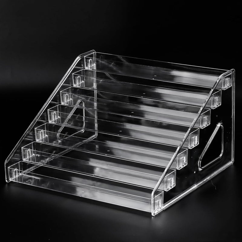 Nail Polish Organizer Clear Acrylic Eyeglasses Display Holder Essential Oil Storage Rack Makeup Stand Tray - 7 Layer - Image 1
