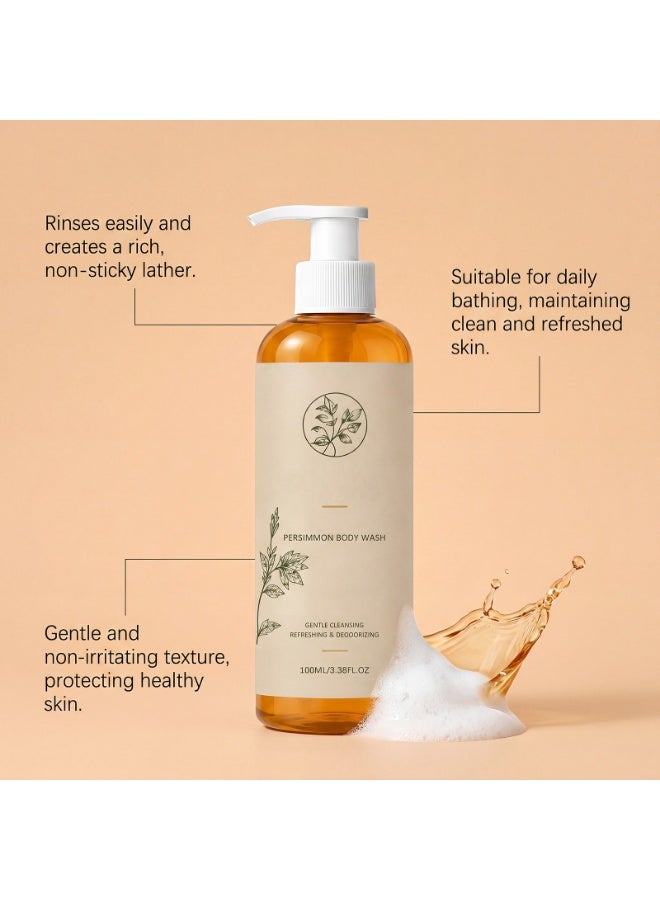 Persimmon Body Wash, Gentle Cleansing Refreshing Shower Gel for Daily Bath, Suitable for All Skin Types - Image 5