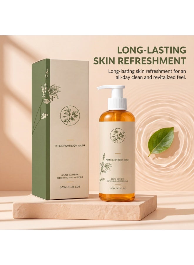 Persimmon Body Wash, Gentle Cleansing Refreshing Shower Gel for Daily Bath, Suitable for All Skin Types - Image 2