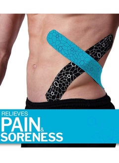 TheraBand Kinesiology Tape Waterproof Physio Tape for Pain Relief Muscle and Joint Support, Standard Roll with Xact Stretch Application Indicators (Black)  - Image 2