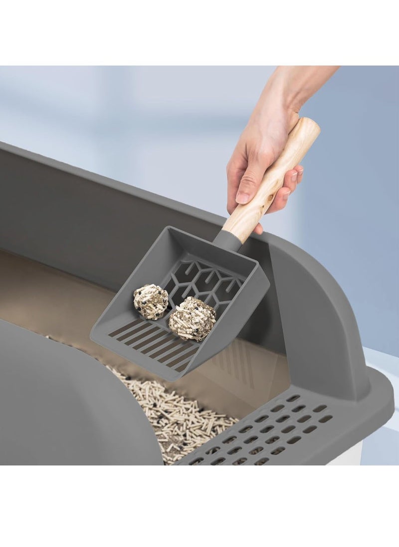 YOUWE7 - Extra Large Stainless Steel Cat Litter Box with High Wall Enclosed XL Cat Litter Box for Big & Multiple Cats Steel Litter Box with Lid, Easy Clean, Anti-Leakage, Non-Sticky - Image 1