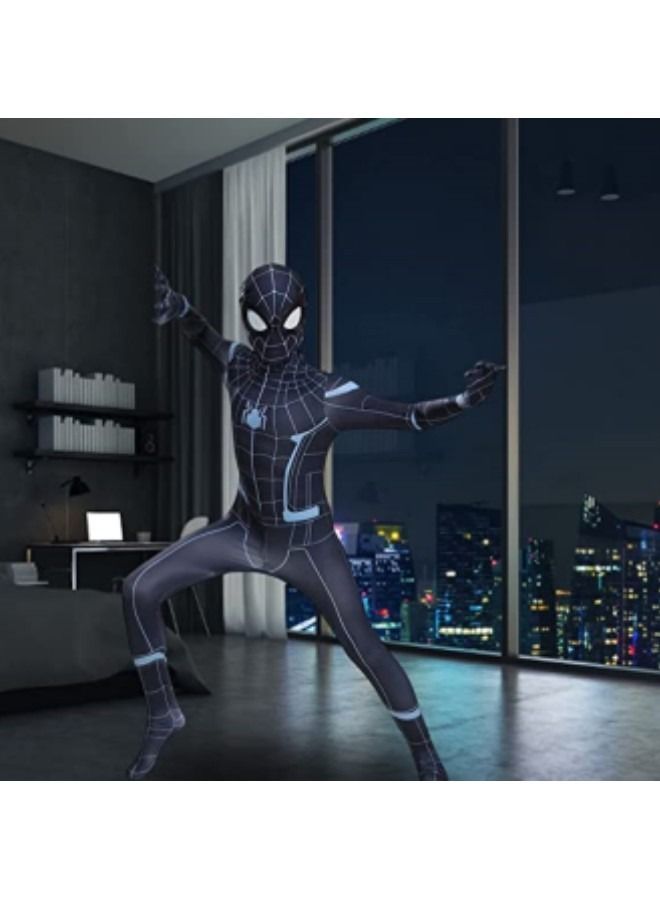 Superhero Costume for Boys Kids, Superhero Costume Bodysuit with Mask for Superhero Carnival Cosplay Costumes Kids & Youth Sizes - Image 4