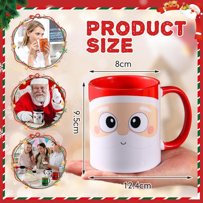 Sliner 11 oz Christmas Coffee Mug Set in 6 Funny Christmas Themed Designs Novelty Holiday Party Cups for Table Decorations Xmas White Elephant Gifts for Women Men Christmas Gift Christmas - Image 2