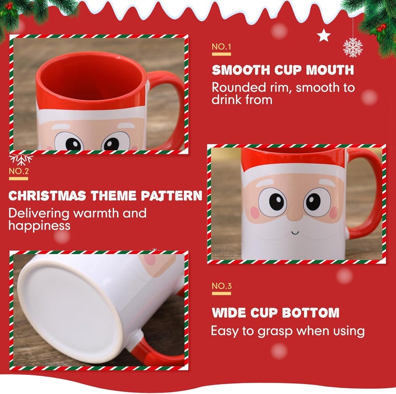 Sliner 11 oz Christmas Coffee Mug Set in 6 Funny Christmas Themed Designs Novelty Holiday Party Cups for Table Decorations Xmas White Elephant Gifts for Women Men Christmas Gift Christmas - Image 3