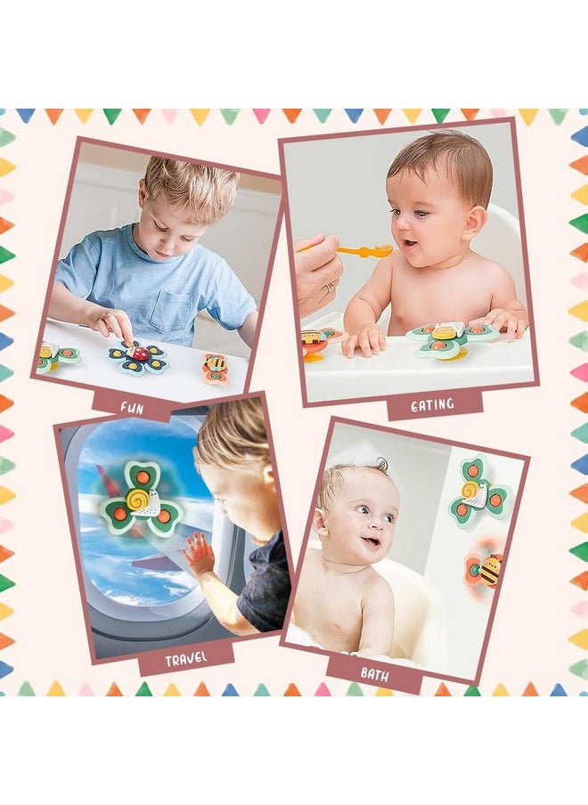 Wembley Suction Spinner Toy For Baby Bath Toys For Kids | Fidget Spinner Spinning Sensory Toddler Water Toy Sticks To Car Window Table High Chair Flight Travel Toy| Birthday Return Gift For Kids 3 Pcs  - Image 5