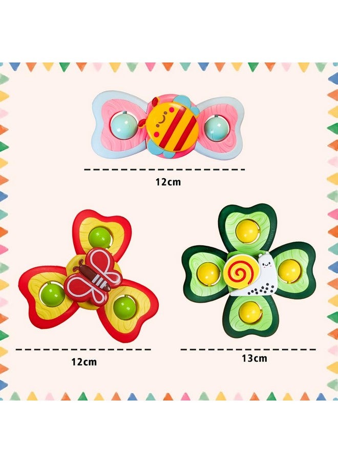 Wembley Suction Spinner Toy For Baby Bath Toys For Kids | Fidget Spinner Spinning Sensory Toddler Water Toy Sticks To Car Window Table High Chair Flight Travel Toy| Birthday Return Gift For Kids 3 Pcs  - Image 2