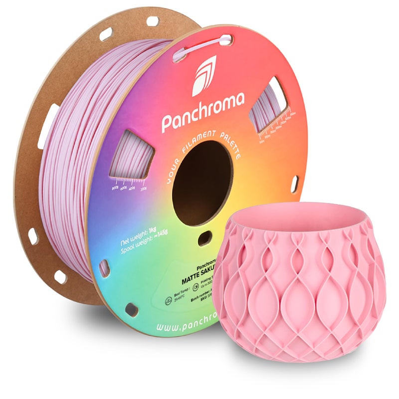 Polymaker Panchroma Matte PLA Filament, Matte Sakura Pink 1.75mm 1kg 3D Printing Filament, Formerly Polyterra Matte 3D Printer PLA Filament, Fit Most FDM 3D Printers, 1kg Spool (2.2lbs) - Image 1