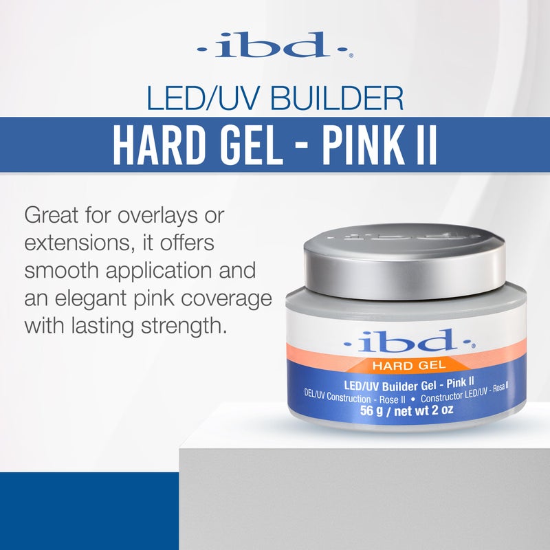 IBD Hard Gel LED/UV, Builder Gel, Pink II, 2 oz - Image 3