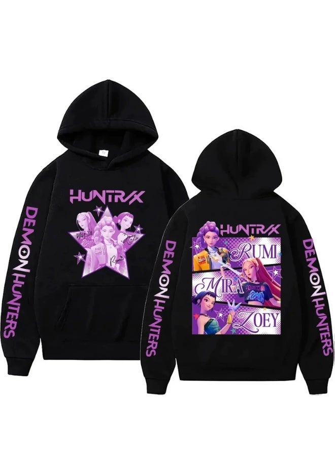 general K-POP: Demon Hunting Girl Group Printed Hoodie suitable for daily outings or styling making fans unable to put it down - Image 1