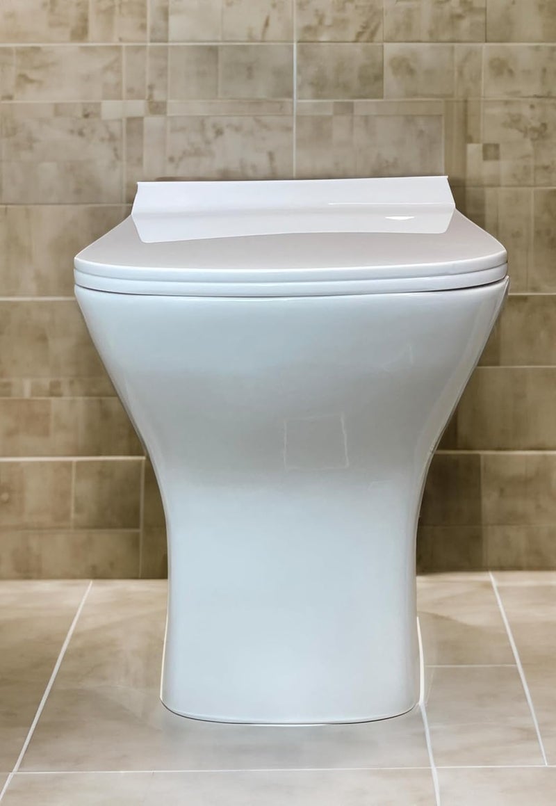 Bherunath Meta Floor Mount CommodeWestern ToiletWater ClosetEWCWCEuropean Commode for Bathrooms Outlet is from Wall with Soft Close Seat Cover in White Color S TRAP  - Image 2