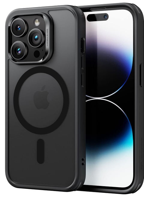 IPhone 14 Pro Case Compatible with MagSafe Shockproof Military Grade Protective Classic Hybrid Case Frosted Black