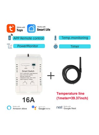 WIFI Temperature Controller Sensor Module, Tuya app Wireless Remote 16A Smart Switch with Energy Consumption Monitoring,work with Alexa Google - pzsku/ZDD95BF88E421BB2D5C2BZ/45/1746509712/8b5c7796-4f75-41d0-9df2-4154d5462793