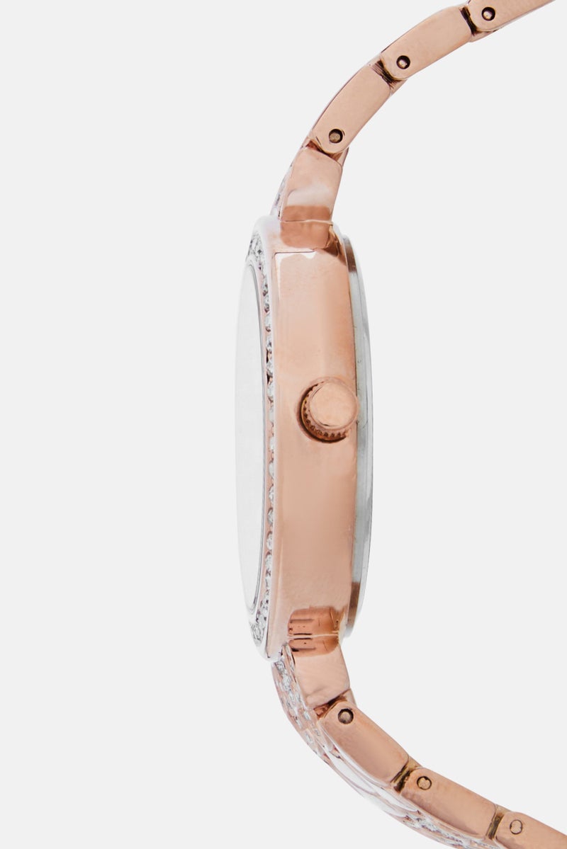 bebe Women BB5585L/01M Stainless Steel Analog Watch 34 mm, Gold - Image 5