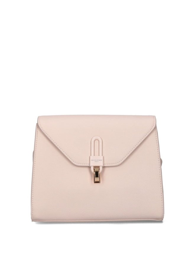 David Jones David Jones Shoulder Bag for Women, faux Leather Hobo Crossover Fashion Handbag Purse Color COCONUTCREAM  - Image 1