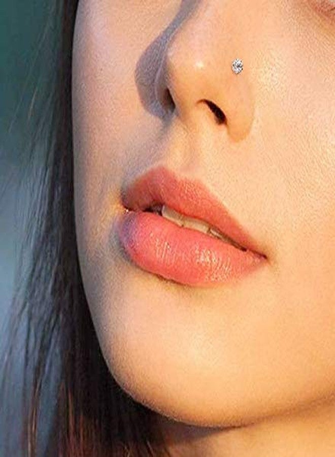 COCHARM G23 Titanium Nose Stud 20g Nose Screw Nose Rings 2mm Diamond Clear CZ Nose Stud Nose Rings 20 Gauge Nose Piercing Jewelry 20g Nose Corkscrew Stud - Image 5