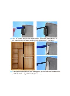Y&D 12Pack Magnetic Door Catch High Plastic Heavy Duty Latch for Kitchen Bathroom Cupboard Wardrobe Closet Closures Cabinet Drawer Magnets  - Image 3