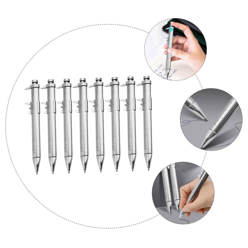 Multipurpose Ballpoint Pen Set With Ruler 8pcs Fine Point For Students Office Use - Image 4
